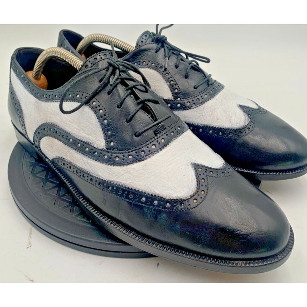 Vintage Bragano Cole Haan Wingtip Oxford Spectator Dress Shoes Sz. 10.5 M Brogue